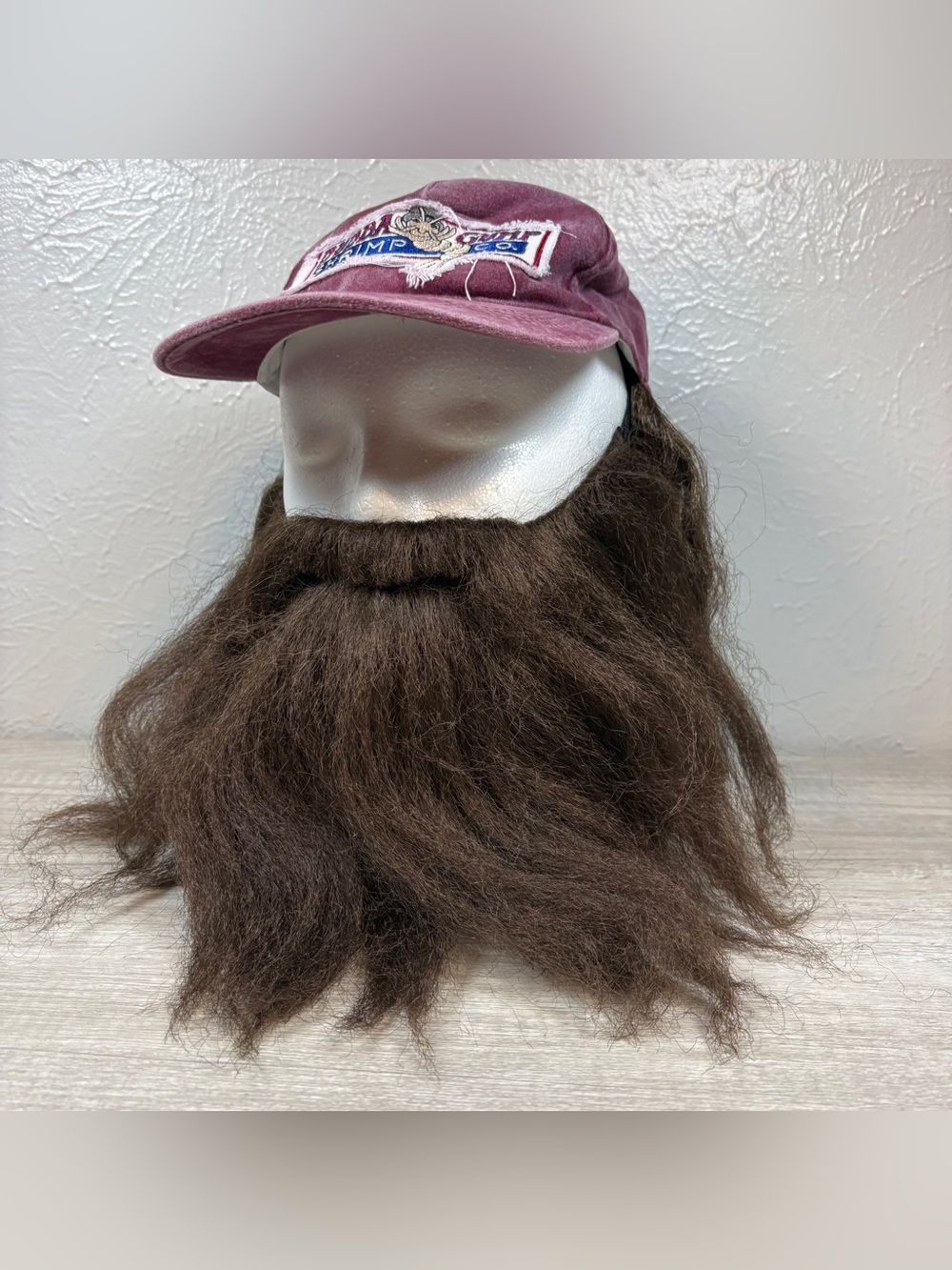 Forrest Gump Bubba Gump Shrimp Hat With Attached Wig And Beard Costume Halloween